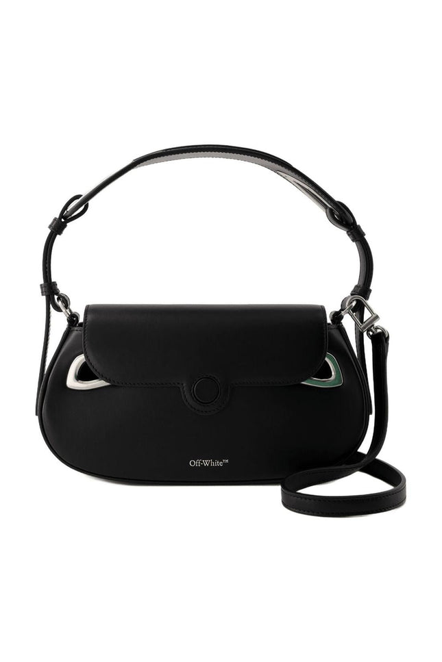 Hobo Clam Bag - Off White - Leder - Schwarz