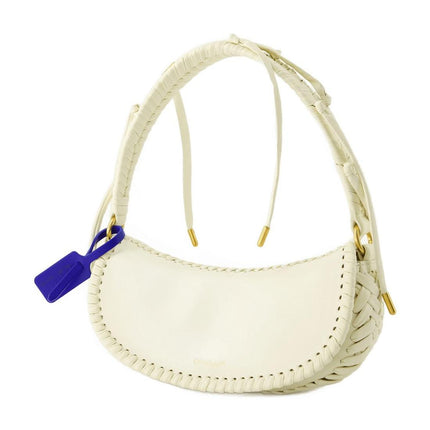 Edge Weaving Schultertasche - Off White - Leder - Beige