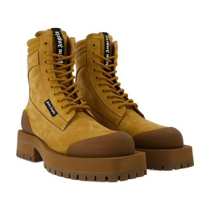 Stiefeletten Desert aus beigefarbenem Leder