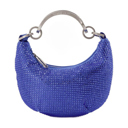 Tasche Binder Clip Mini in Strass / blau
