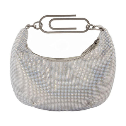 Tasche Binder Clip 20 in Strass / blau