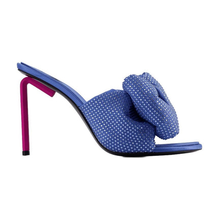 Allen Bow Mules Strass Pop in blau/rosa
