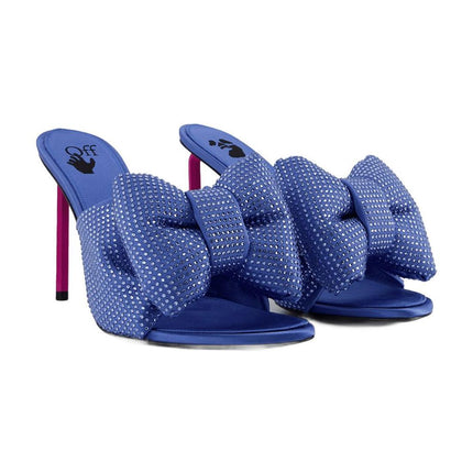 Allen Bow Mules Strass Pop in blau/rosa