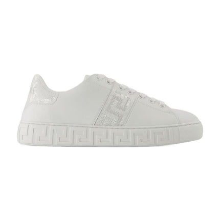La Greca Sneakers - Versace - Baumwolle - Weiß