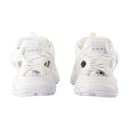 Low Top Sneakers - Versace - Leder - Weiß