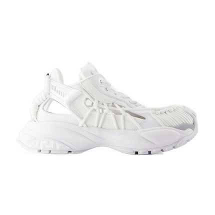 Low Top Sneakers - Versace - Leder - Weiß