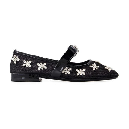 Flache Schuhe Gianni Ribbon - Versace - Leder - Schwarz