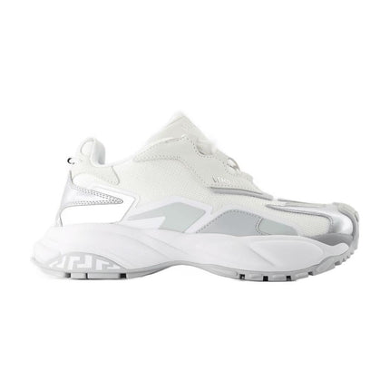 Low Top Sneakers - Versace - Leder - Weiß