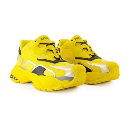 Low Top Sneakers - Versace - Leder - Gelb