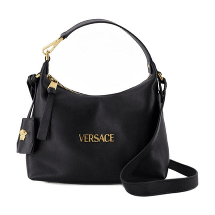 Schultertasche - Versace - Leder - Schwarz