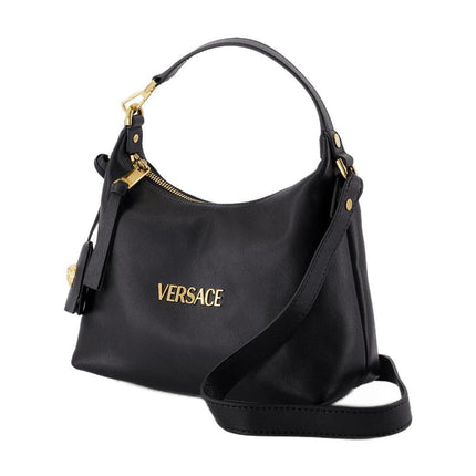 Schultertasche - Versace - Leder - Schwarz