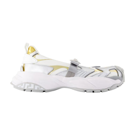 Mary Jane Sneakers - Versace - Synthetik - Weiß