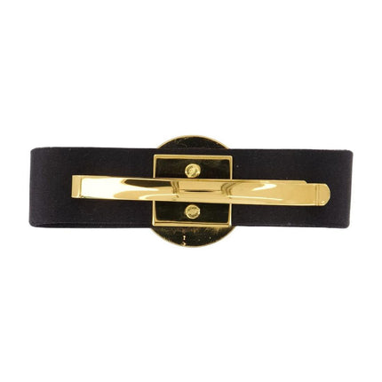 Medusa Haarspangen - Versace - Seide - Schwarz/Gold