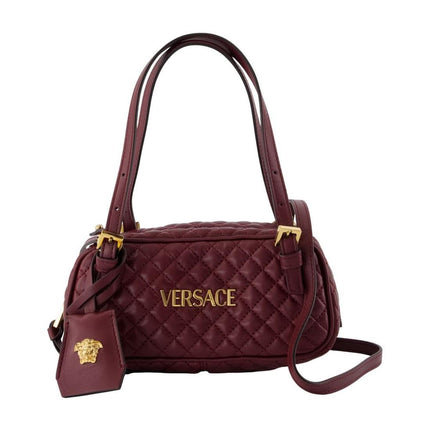Mini-Schultertasche - Versace - Leder - Bordeaux
