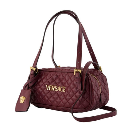 Mini-Schultertasche - Versace - Leder - Bordeaux
