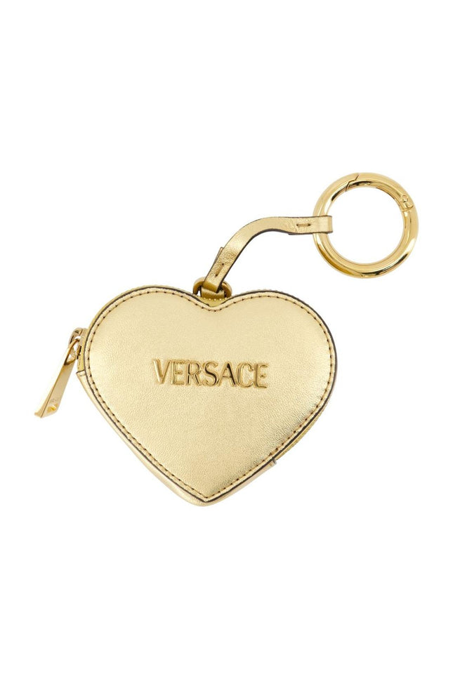 Schlüsselanhänger Coin - Versace - Leder - Vergoldet