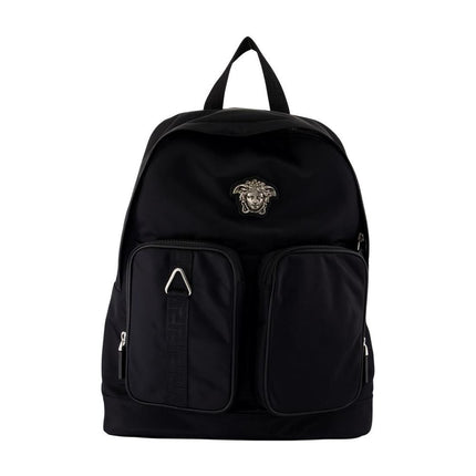 Rucksack - Versace - Nylon - Schwarz
