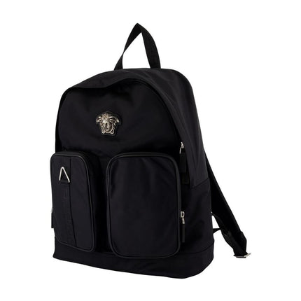 Rucksack - Versace - Nylon - Schwarz