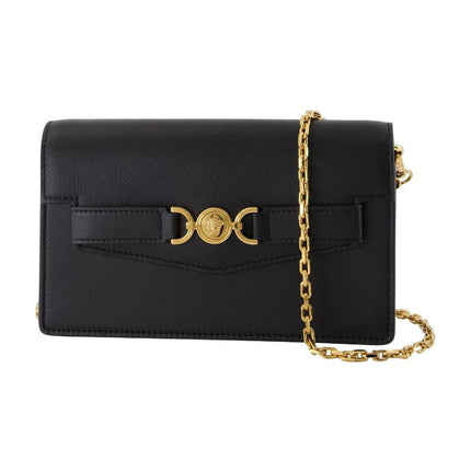 Wallet On Chain - Versace - Leder - Schwarz