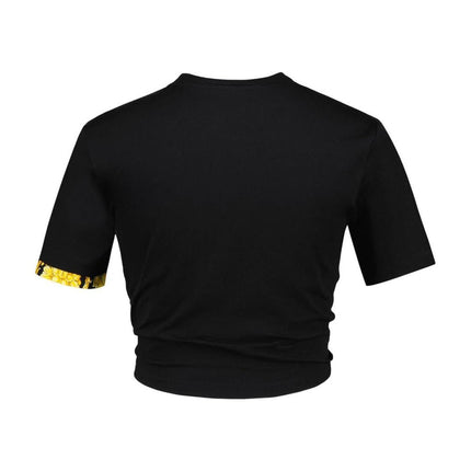 Barocco T-Shirt - Versace - Baumwolle - Schwarz