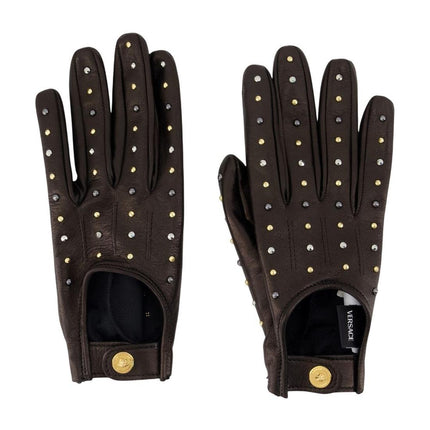 Handschuhe - Versace - Leder - Schwarz