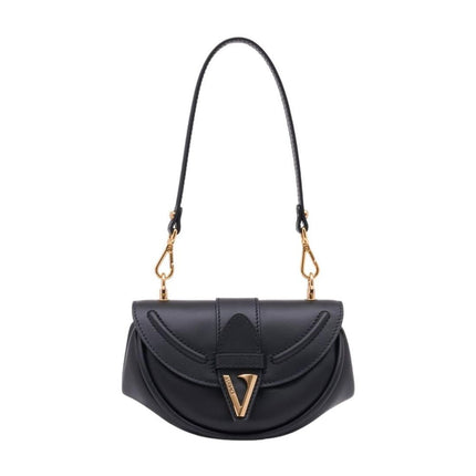 Virtus Small Schultertasche - Versace - Leder - Schwarz