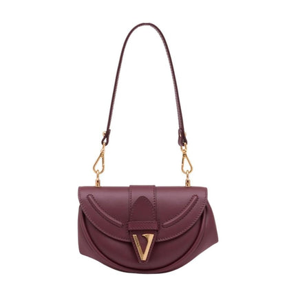 Virtus Small Schultertasche - Versace - Leder - Bordeaux