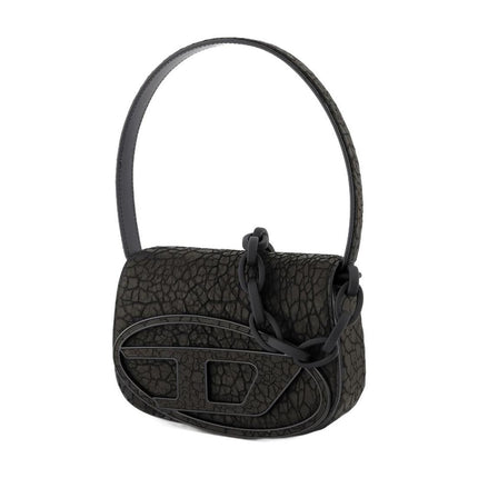 1DR Schultertasche - Diesel - Leder - Schwarz