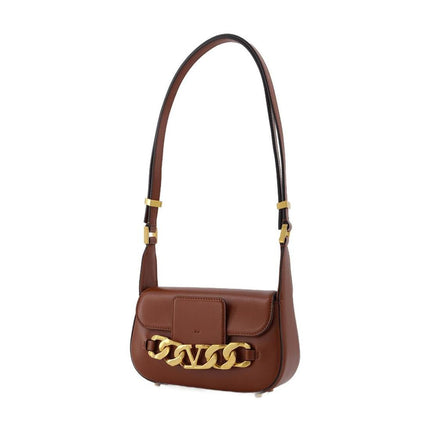 Vlogo Chain Small Tasche aus braunem Leder