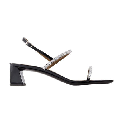 Valentiine Crystal 45 Sandalen - Giuseppe Zanotti - Leder - Schwarz