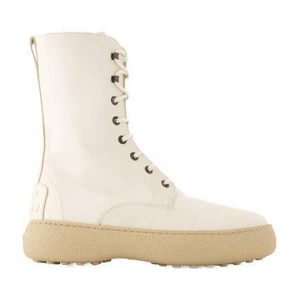 Stiefel Winter Gommini - &lt;#Tod's#&gt; - Leder - Weiß