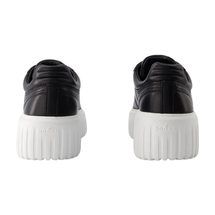 Sneakers H-Stripes Allacciato - Hogan - Leder - Schwarz