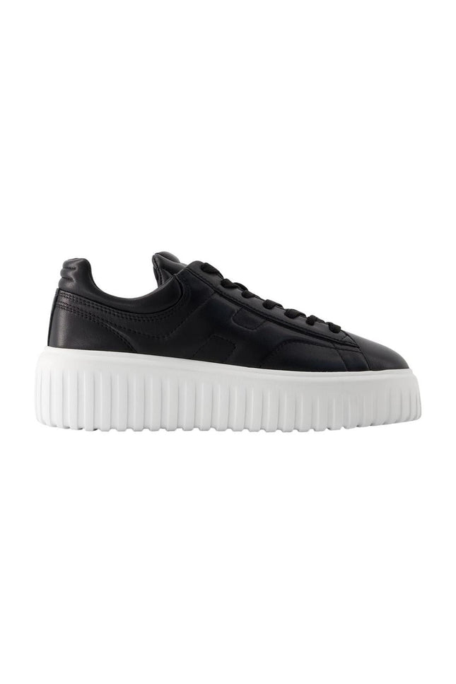 Sneakers H-Stripes Allacciato - Hogan - Leder - Schwarz