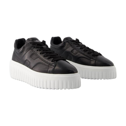 Sneakers H-Stripes Allacciato - Hogan - Leder - Schwarz