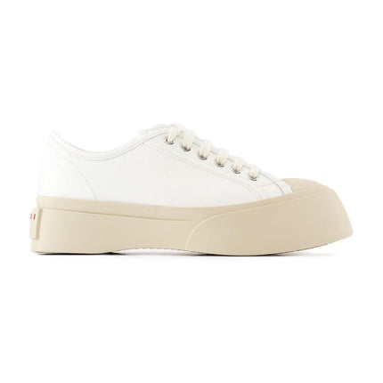 Laced Up Sneakers - Marni - Leder - Weiß
