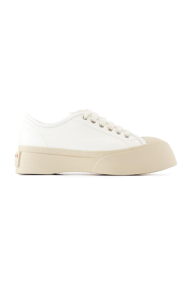 Laced Up Sneakers - Marni - Leder - Weiß
