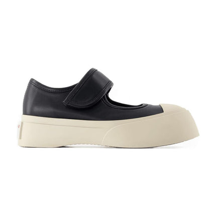 Mary Jane Sneakers - Marni - Leder - Schwarz