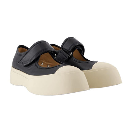 Mary Jane Sneakers - Marni - Leder - Schwarz