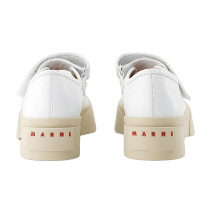Mary Jane Sneakers - Marni - Leder - Weiß
