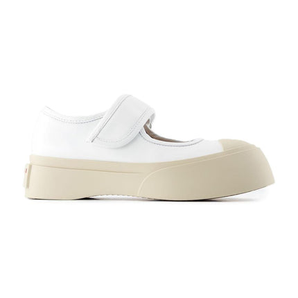 Mary Jane Sneakers - Marni - Leder - Weiß