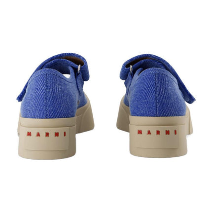 Sneakers Mary Jane - Marni - Baumwolle - Blau