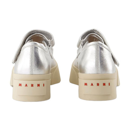 Mary Jane Sneakers - Marni - Leder - Silber