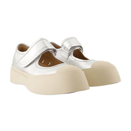 Mary Jane Sneakers - Marni - Leder - Silber