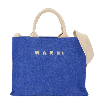 Small Schultertasche - Marni - Baumwolle - Blau