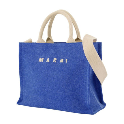 Small Schultertasche - Marni - Baumwolle - Blau