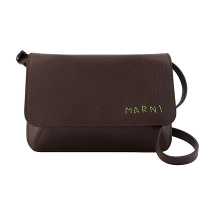 Schultertasche - Marni - Leder - Braun