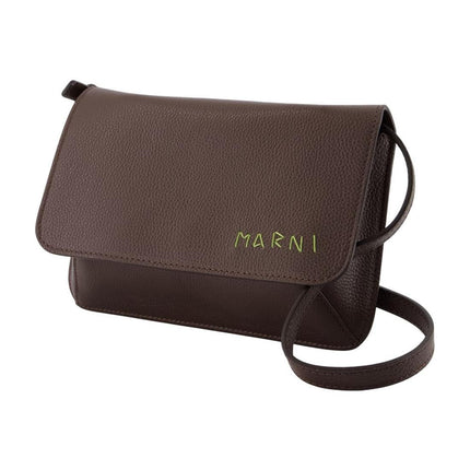 Schultertasche - Marni - Leder - Braun