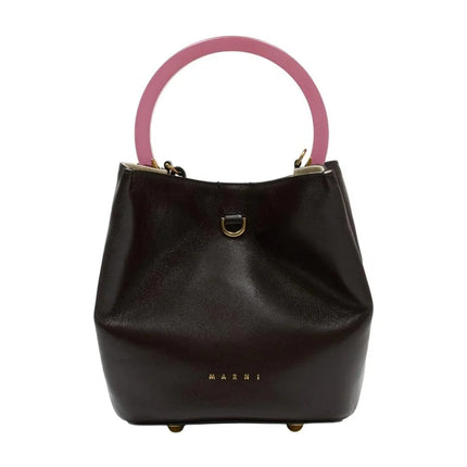Pannier Handtasche - Marni - Leder - Braun