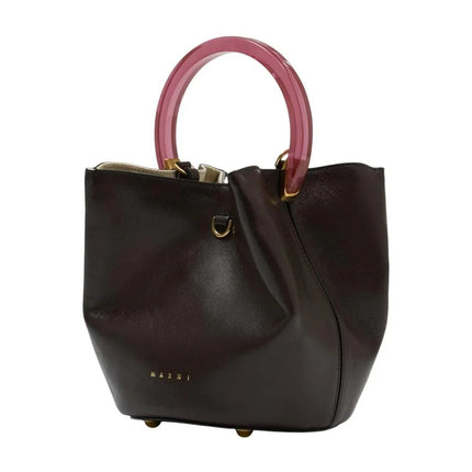 Pannier Handtasche - Marni - Leder - Braun