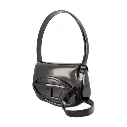 1DR Schultertasche - Diesel - Leder - Schwarz